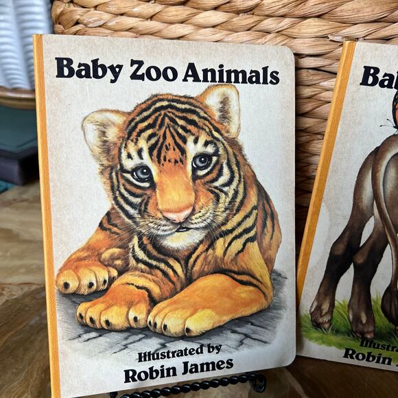 Baby Zoo and Farm Animals Vintage Kid Books: 1983 - Picture 2 of 8